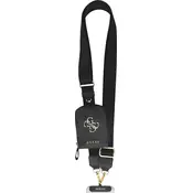 Guess Crossbody pašček PU 4G kovinski logotip + denarnica črna