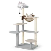 Northix Moderna grebalica za macke 113 cm s platformom i sisal stupovima