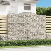 Gabionska košara s lukom 300x30x220/240 cm pocincano željezo