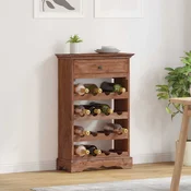 vidaXL Stojalo za vino Masivni mahagonijev les