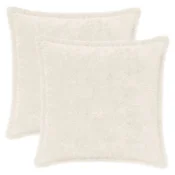 vidaXL Prevleka za blazino 2 kos HOUTEN Bela 40 x 40 cm