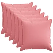 vidaXL Prevleka za blazino 6 pcs HOUTEN Roza 55 x 55 cm Lažni lanu