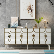 HANAH HOME Komoda Cagla White Gold