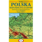 Poljski fizični zemljevid 1:1 250.000. Ponovna izdaja. Lvov 1939.