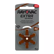 Baterije Za Slušne Aparate Rayovac Extra, Tip 312, 6 Kos