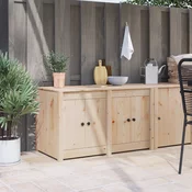 vidaXL zunanja kuhinjska omara 106x55x64 cm Trdna borova