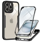 Techsuit – ColorVerse 360 Series obojestranski zaščitni ovitek za iPhone 14 Pro – črna