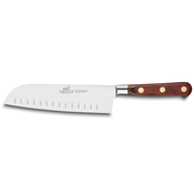Santoku nož SAVEUR, 18 cm, medeninaste zakovice, rjava, Lion Sabatier