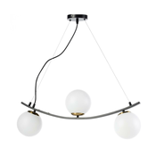 ONLI - Luster na sajli TRIO 3xE14/6W/230V crna