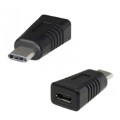 Adapter Micro USB zenski na Type-C muski crni