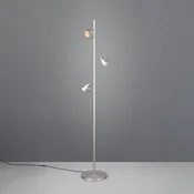 Trio Lighting LED-stojna svetilka Romeo, višina 150 cm, nikljevo barva kovine, 3-svetilna. - Dnevna soba/jedilnica - Sodobni - nikelj - Kovina