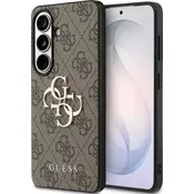 Guess PU 4G Metal Logo zadnji pokrov za Samsung Galaxy S26+ rjav
