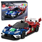 slomart LEAN TOYS Konstrukcijski Kocki Športni Avto GT2016, Vitrina, 347 el.