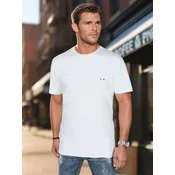 T-shirt damski z haftem biały Dstreet