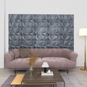 vidaXL 3D zidni paneli 12 kom 50 x 50 cm dijamantno sivi 3 m2