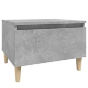 Vidaxl Stranska mizica betonsko siva 50x46x35 cm inženirski les