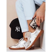 Sportowe sneakersy damskie SNIKARI srebrne Dstreet