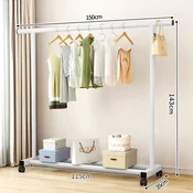 Huakaizhixing Stalak za odecu, 1.5m, Beli