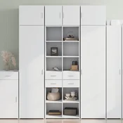 Visoka komoda bijela 70 x 42,5 x 185 cm od konstruiranog drva