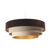Luster na sajli TRINITI 1xE27/60W/230V smedi/bež/zlatni