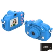 SARAHE DC501 2,0-palčni digitalni fotoaparat HD s 4-kratnim zoomom Mini otroški fotografski fotoaparat, Barva: modra + 32G, (22056599)