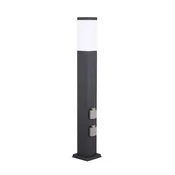 G & L Handels GmbH Stenska svetilka 400166140, višina 80 cm, V2A, antracit, 2 vtičnici - antracitna, bela - Nerjaveče jeklo