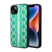 Karl Lagerfeld Karl Lagerfeld Monogram Stripe - Ohišje za iPhone 14 Plus (zeleno)