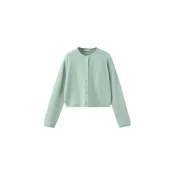 MANGO KIDS Pletena jopa NINA svetlo modra