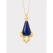 LanLivia Verižica Royal Crest Lapis Lazuli Pendant Necklace modra/zlata