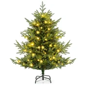 COSTWAY Umetno božično drevo z lučkami LED Majhno božično drevo 135 cm, (5000085749)