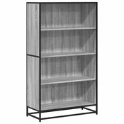 Vidaxl Knjižna omara siva sonoma 80,5x35x139 cm inženirski les