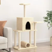 Penjalica za macke sa stupovima za grebanje krem 122 cm