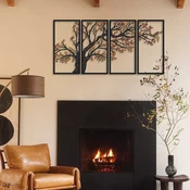 Atelier Del Sofa Set zidnih dekoracija Autumn Vibes-APT740 L, 99x200 cm, 1.2 mm, 4 komada, Crna