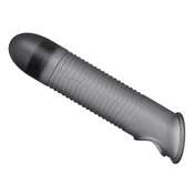 SuperLove Ultra Thin Liquid Silicone Penis Sleeve Ribbed Large