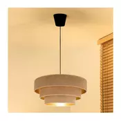 Brilagi - Luster na sajli LUNETA 1xE27/60W/230V O 40 cm bež/zlatna