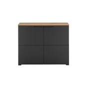 KOMODA  100/80/40 cm  crna, boje hrasta