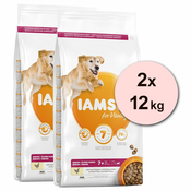 Iams Dog Senior Large Breed, Chicken 2x12 kg