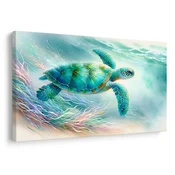 Slika morska želva v oceanu - 60x40