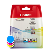Canon - Komplet tinta Canon CLI-521 (plava, žuta, ljubičasta), original