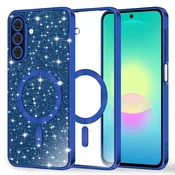 TPU gel ovitek Techsuit Luxury Glitter MagSafe za Samsung Galaxy A27 5G - deep blue