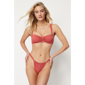 Trendyol Pale Pink Tunnel High Leg Brazilian Bikini Bottom