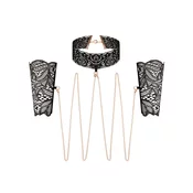 Rosy Gold Lace Cuffs and Collar – cipkaste lisice i ovratnik