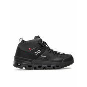 Čevlji On-running Cloudtrax Waterproof ženski, črna barva