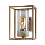 Moretti Luce Zunanja stenska svetilka Cubic3 3363 medeninasta antika/čista - Antični - starinska medenina, prozorno - Kovina