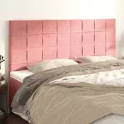 Uzglavlje roza 160x5x118/128 cm baršunasto