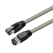 Omrežni kabel CAT8.1 S/FTP 1m sivi LSZH oklopljen AWG 24