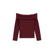 WE Fashion Majica karminsko rdeča