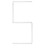 shumee x Zaobljene steklene bagete z mešalno palico 5x100 mm