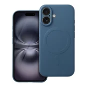 OEM SILICONE MAG COVER ovitek, združljiv z MagSafe, za iPhone 16, modre barve