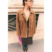 Stradivarius Jakna S Efektom Antilopa Beige Xl